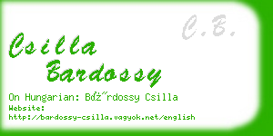 csilla bardossy business card